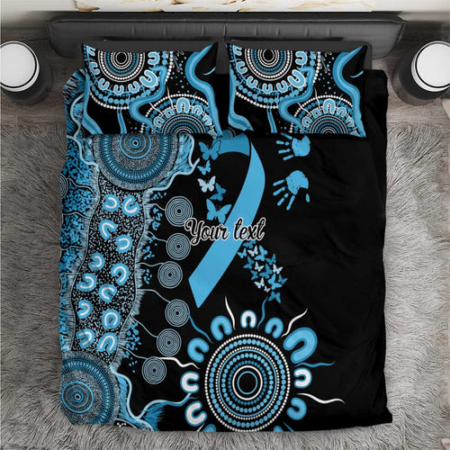 Prostate Cancer Awareness Personalised Bedding Set Aboriginal Ribbon Dot Painting