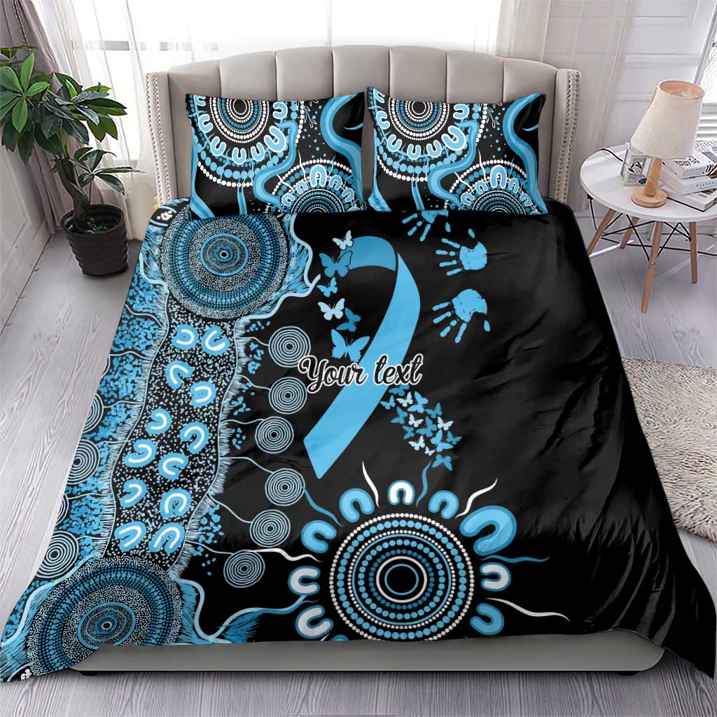 Prostate Cancer Awareness Personalised Bedding Set Aboriginal Ribbon Dot Painting