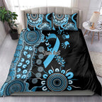 Prostate Cancer Awareness Personalised Bedding Set Aboriginal Ribbon Dot Painting
