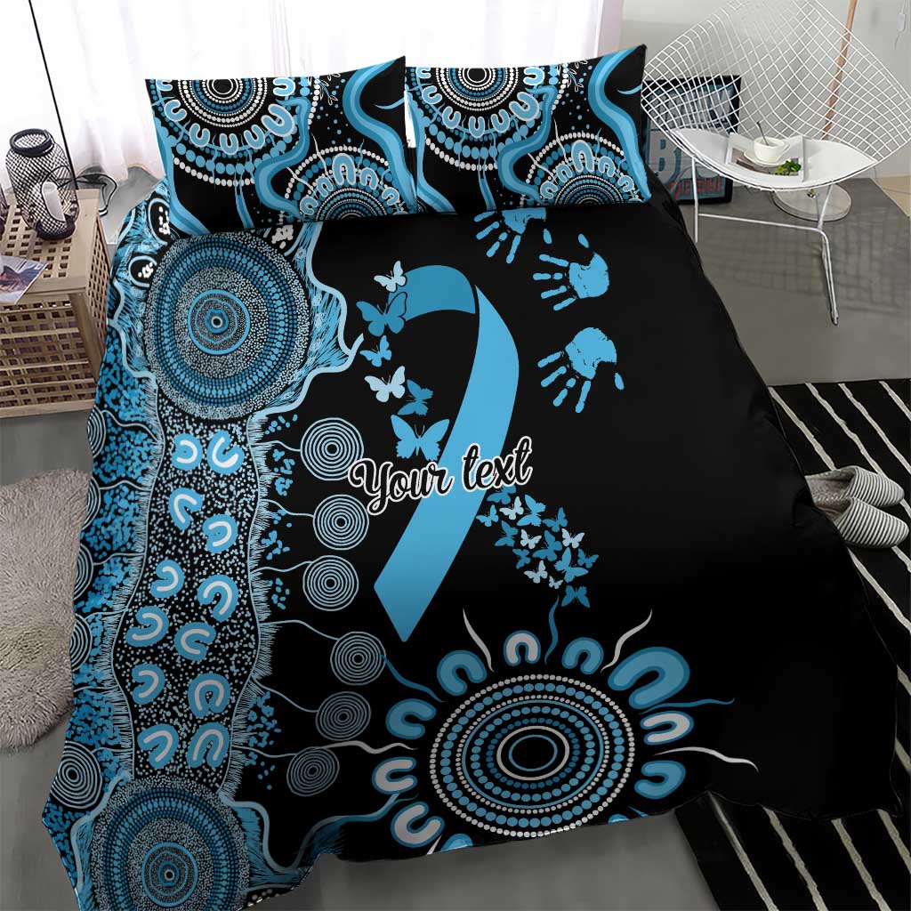 Prostate Cancer Awareness Personalised Bedding Set Aboriginal Ribbon Dot Painting