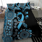Prostate Cancer Awareness Personalised Bedding Set Aboriginal Ribbon Dot Painting