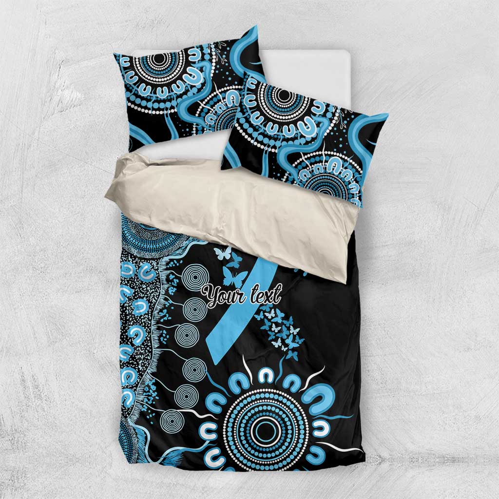 Prostate Cancer Awareness Personalised Bedding Set Aboriginal Ribbon Dot Painting