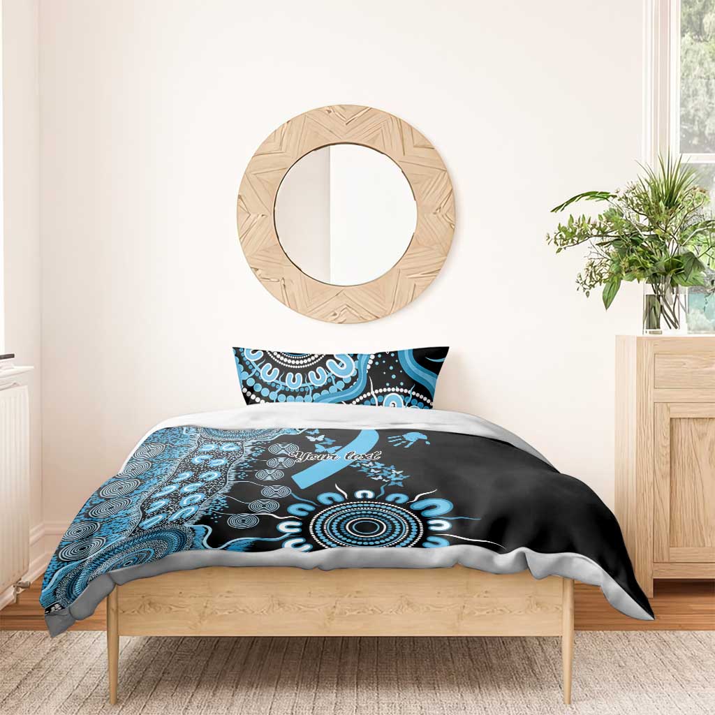 Prostate Cancer Awareness Personalised Bedding Set Aboriginal Ribbon Dot Painting
