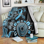 Prostate Cancer Awareness Personalised Blanket Aboriginal Ribbon Dot Painting