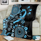 Prostate Cancer Awareness Personalised Blanket Aboriginal Ribbon Dot Painting