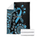 Prostate Cancer Awareness Personalised Blanket Aboriginal Ribbon Dot Painting