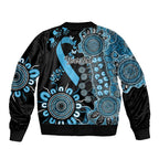 Prostate Cancer Awareness Personalised Bomber Jacket Aboriginal Ribbon Dot Painting