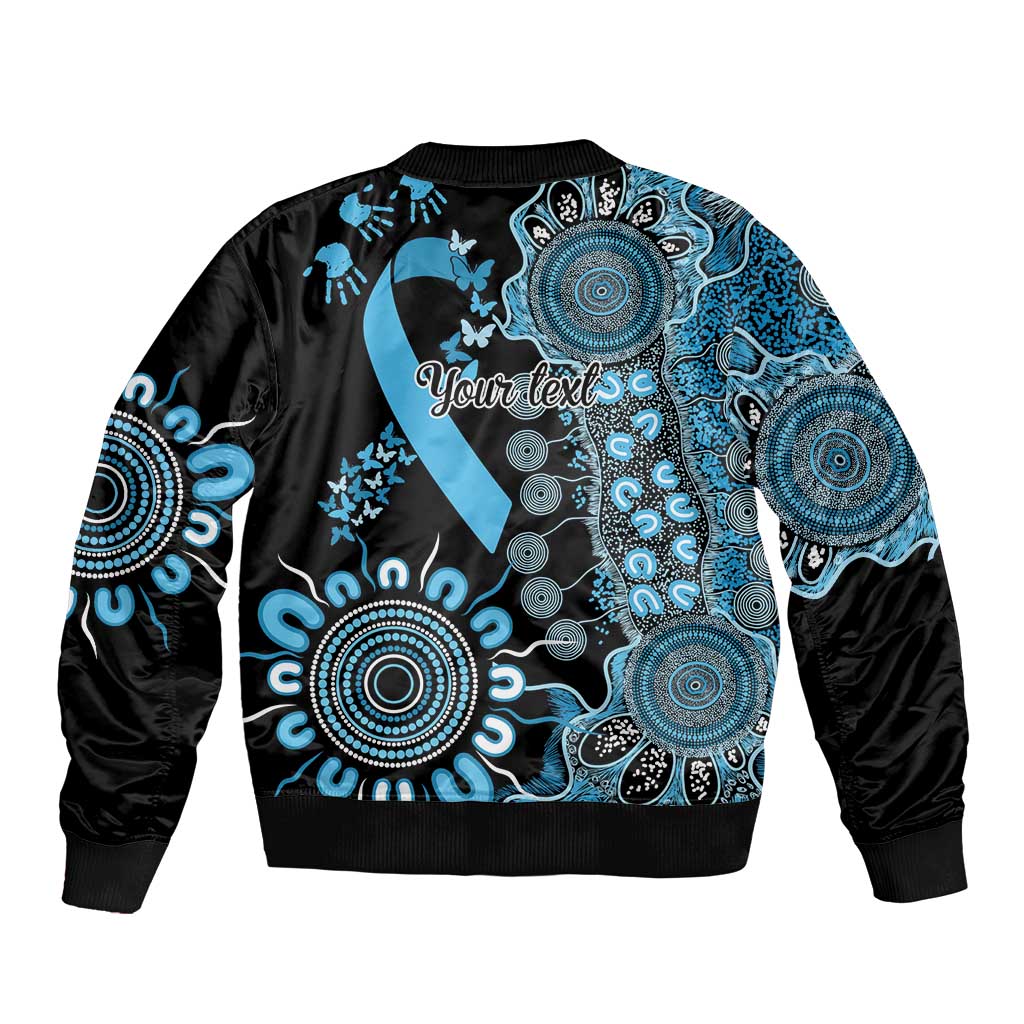 Prostate Cancer Awareness Personalised Bomber Jacket Aboriginal Ribbon Dot Painting