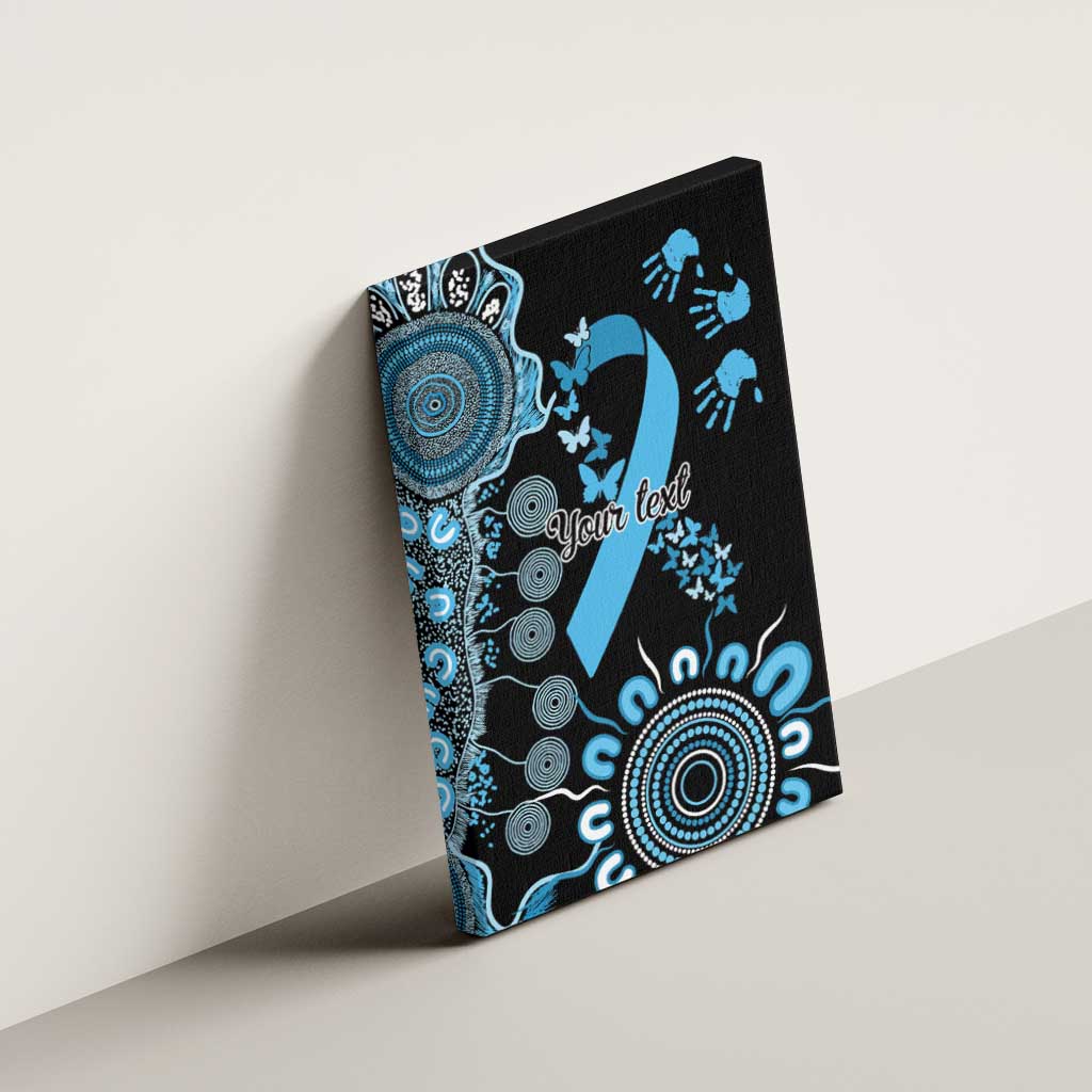 Prostate Cancer Awareness Personalised Canvas Wall Art Aboriginal Ribbon Dot Painting