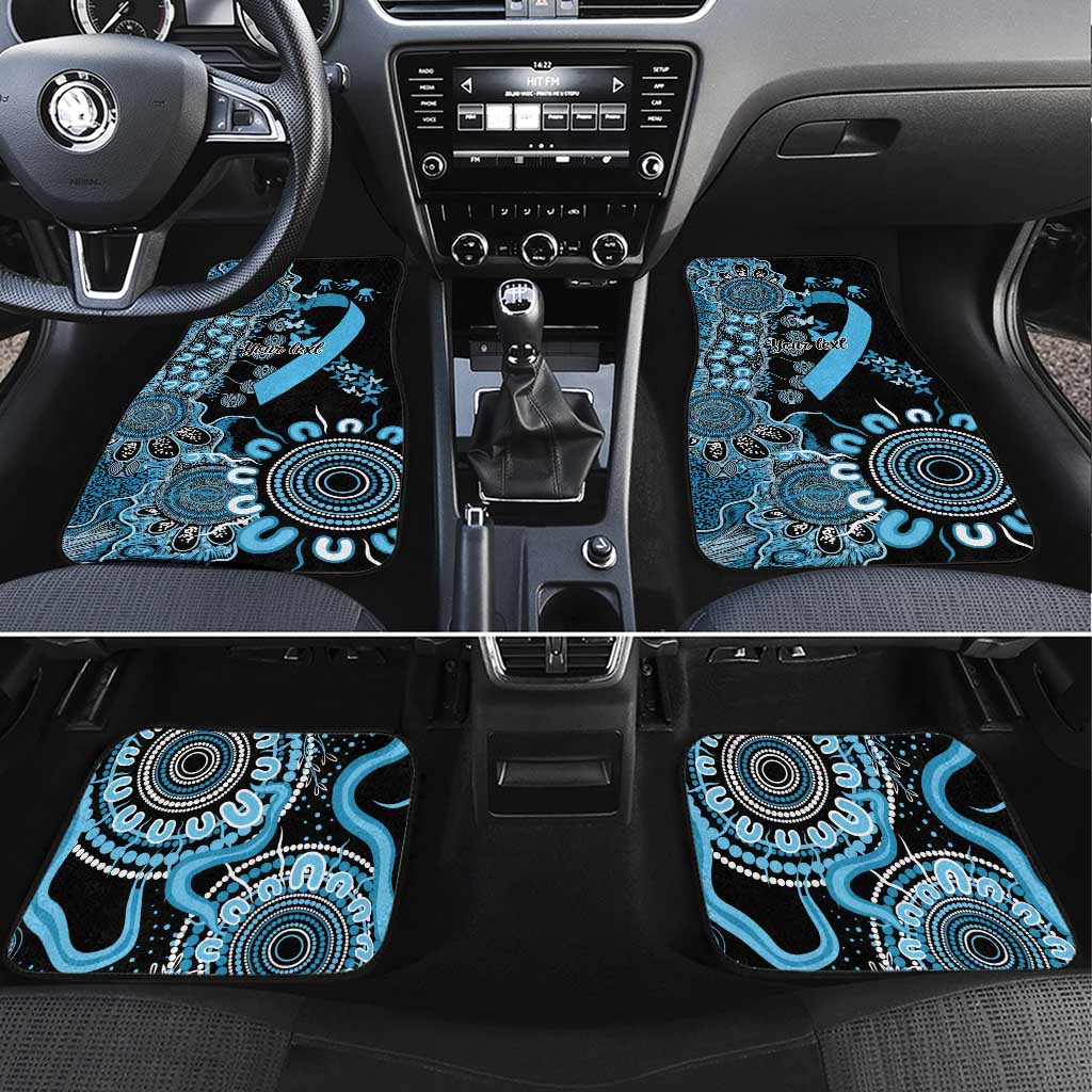 Prostate Cancer Awareness Personalised Car Mats Aboriginal Ribbon Dot Painting