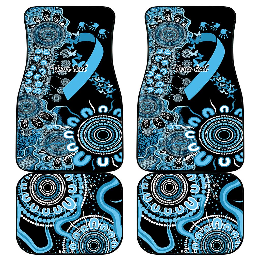 Prostate Cancer Awareness Personalised Car Mats Aboriginal Ribbon Dot Painting