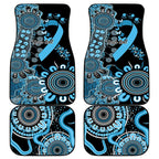 Prostate Cancer Awareness Personalised Car Mats Aboriginal Ribbon Dot Painting