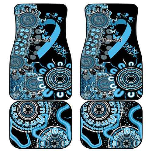Prostate Cancer Awareness Personalised Car Mats Aboriginal Ribbon Dot Painting