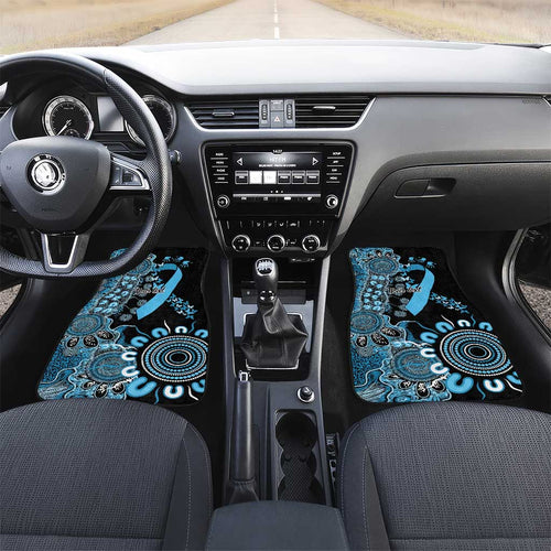 Prostate Cancer Awareness Personalised Car Mats Aboriginal Ribbon Dot Painting