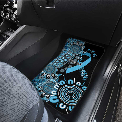Prostate Cancer Awareness Personalised Car Mats Aboriginal Ribbon Dot Painting