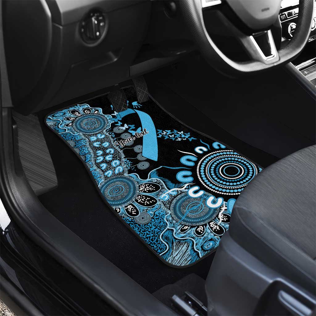 Prostate Cancer Awareness Personalised Car Mats Aboriginal Ribbon Dot Painting