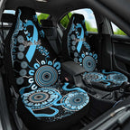 Prostate Cancer Awareness Personalised Car Seat Cover Aboriginal Ribbon Dot Painting