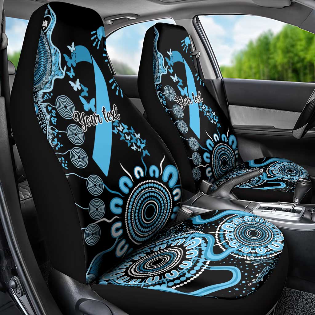 Prostate Cancer Awareness Personalised Car Seat Cover Aboriginal Ribbon Dot Painting