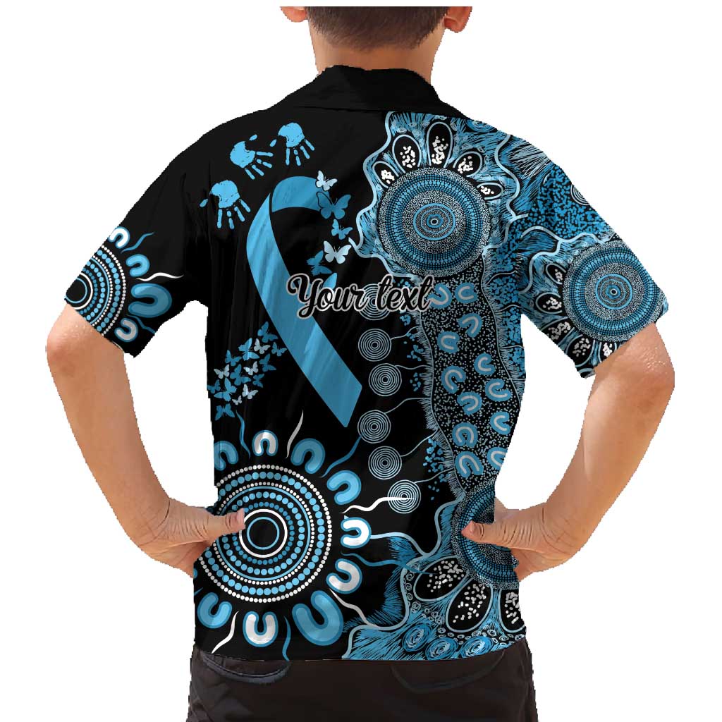 Prostate Cancer Awareness Personalised Family Matching Mermaid Dress and Hawaiian Shirt Aboriginal Ribbon Dot Painting