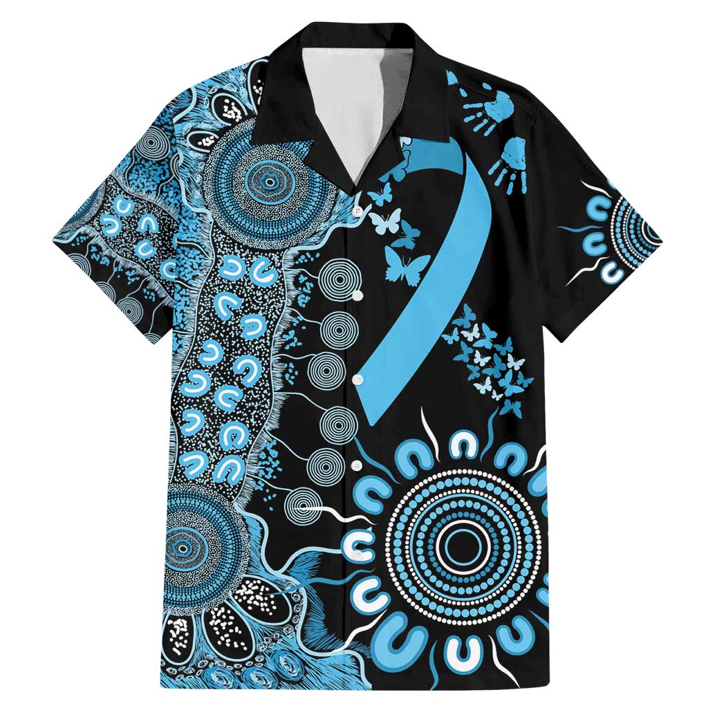 Prostate Cancer Awareness Personalised Family Matching Mermaid Dress and Hawaiian Shirt Aboriginal Ribbon Dot Painting