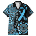 Prostate Cancer Awareness Personalised Family Matching Mermaid Dress and Hawaiian Shirt Aboriginal Ribbon Dot Painting