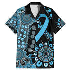 Prostate Cancer Awareness Personalised Family Matching Mermaid Dress and Hawaiian Shirt Aboriginal Ribbon Dot Painting