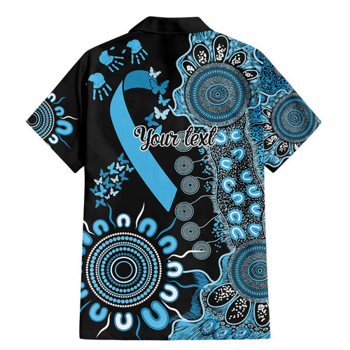 Prostate Cancer Awareness Personalised Family Matching Mermaid Dress and Hawaiian Shirt Aboriginal Ribbon Dot Painting