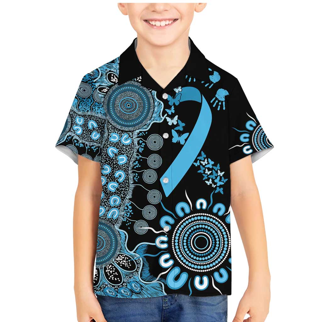 Prostate Cancer Awareness Personalised Family Matching Mermaid Dress and Hawaiian Shirt Aboriginal Ribbon Dot Painting