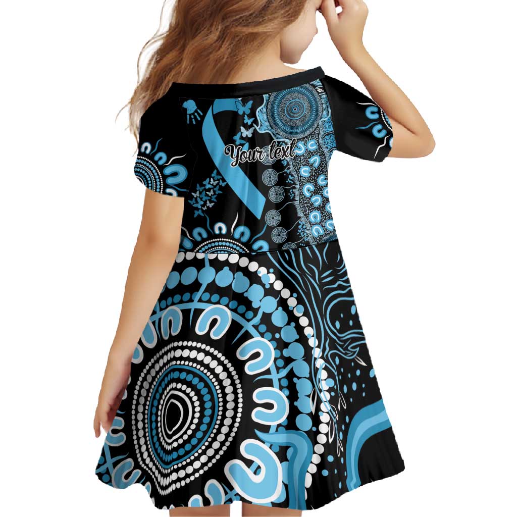 Prostate Cancer Awareness Personalised Family Matching Off Shoulder Maxi Dress and Hawaiian Shirt Aboriginal Ribbon Dot Painting