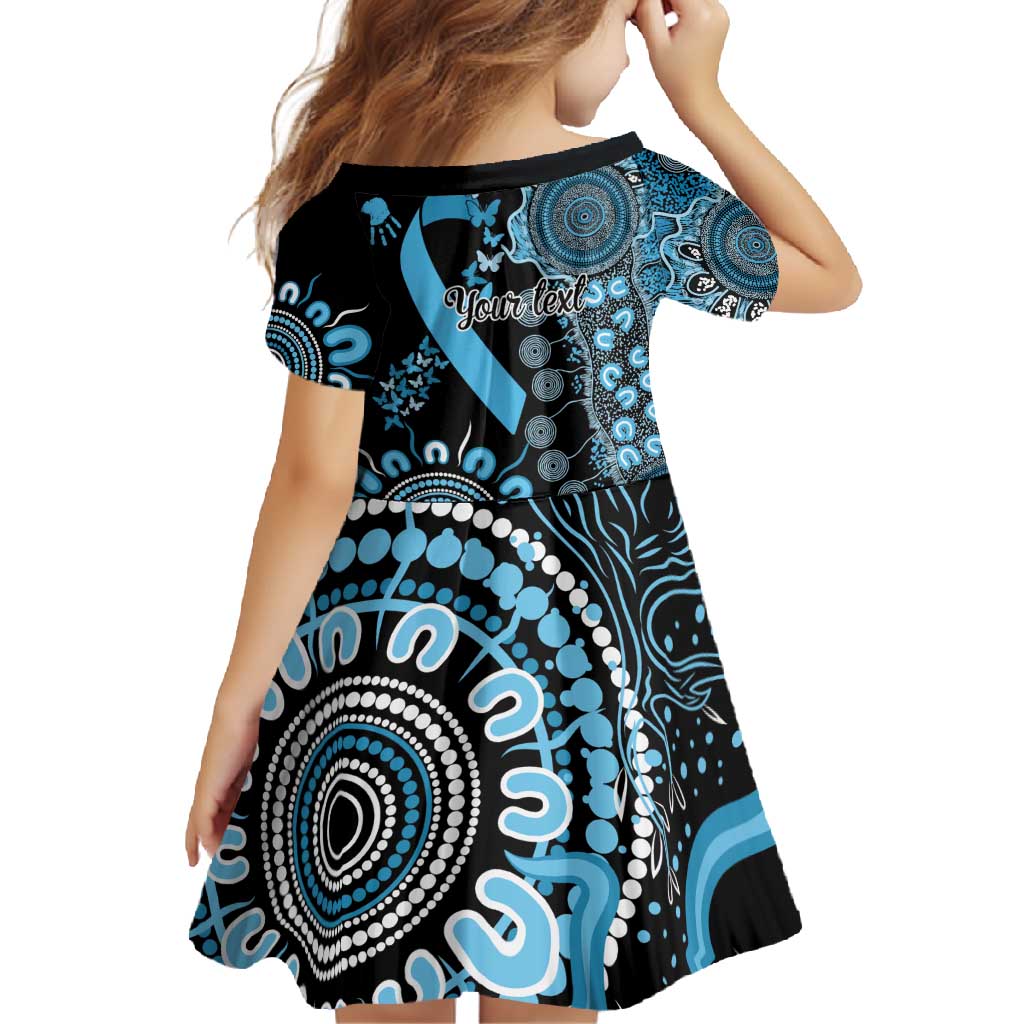 Prostate Cancer Awareness Personalised Family Matching Summer Maxi Dress and Hawaiian Shirt Aboriginal Ribbon Dot Painting