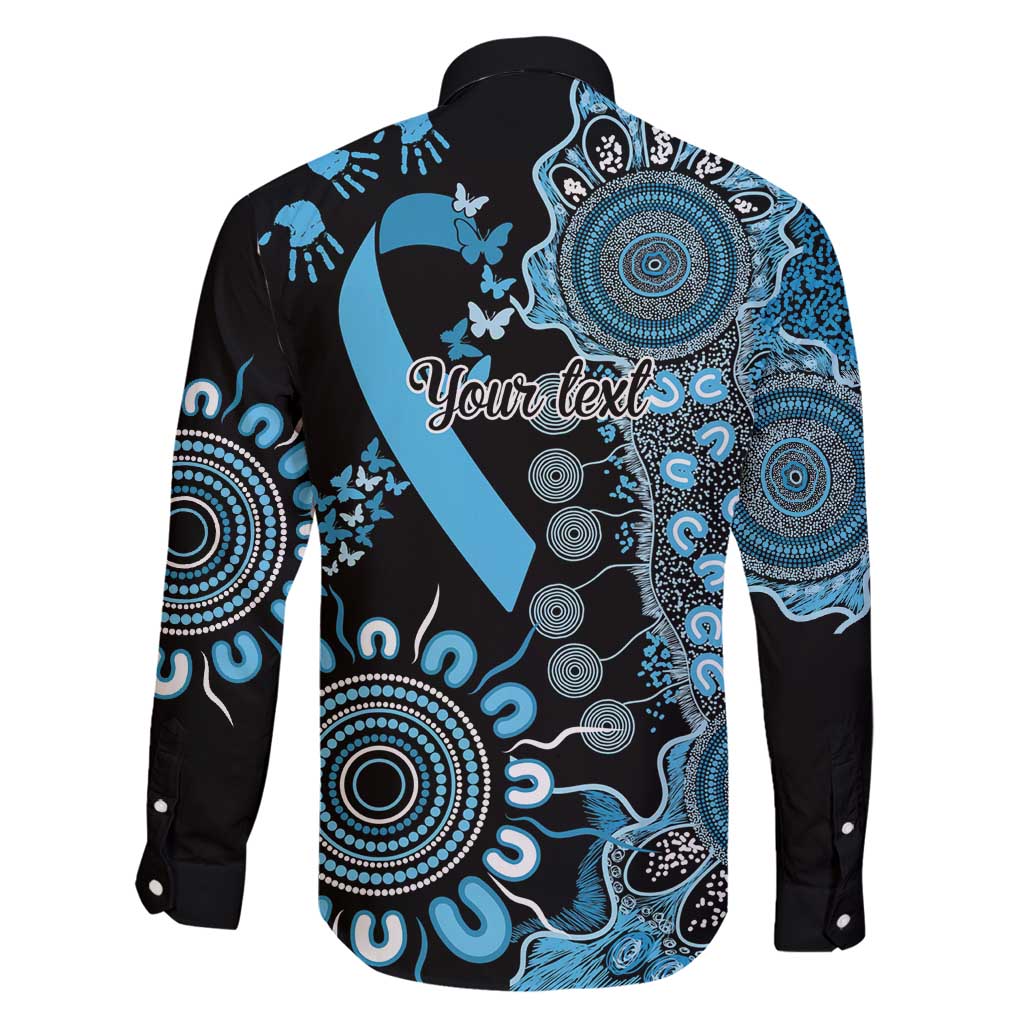 Prostate Cancer Awareness Personalised Family Matching Summer Maxi Dress and Hawaiian Shirt Aboriginal Ribbon Dot Painting