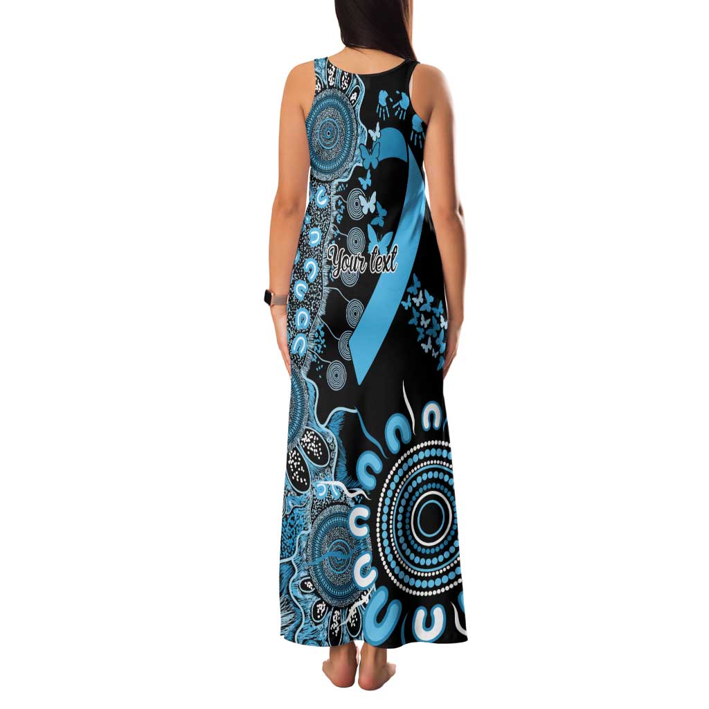 Prostate Cancer Awareness Personalised Family Matching Tank Maxi Dress and Hawaiian Shirt Aboriginal Ribbon Dot Painting