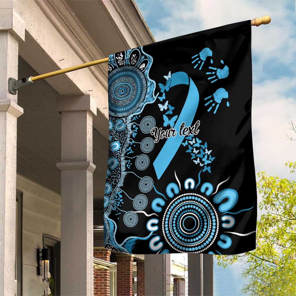 Prostate Cancer Awareness Personalised Garden Flag Aboriginal Ribbon Dot Painting