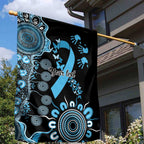 Prostate Cancer Awareness Personalised Garden Flag Aboriginal Ribbon Dot Painting