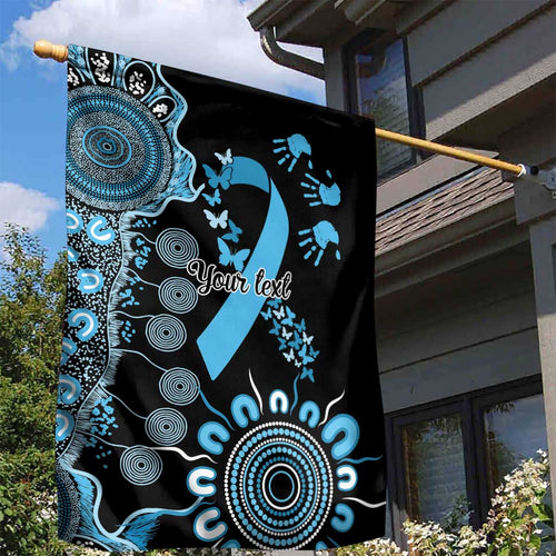 Prostate Cancer Awareness Personalised Garden Flag Aboriginal Ribbon Dot Painting