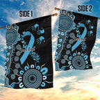 Prostate Cancer Awareness Personalised Garden Flag Aboriginal Ribbon Dot Painting