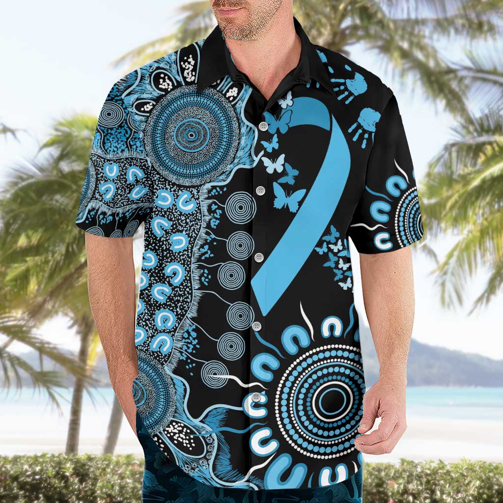 Prostate Cancer Awareness Personalised Hawaiian Shirt Aboriginal Ribbon Dot Painting