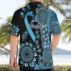Prostate Cancer Awareness Personalised Hawaiian Shirt Aboriginal Ribbon Dot Painting