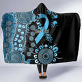 Prostate Cancer Awareness Personalised Hooded Blanket Aboriginal Ribbon Dot Painting