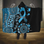 Prostate Cancer Awareness Personalised Hooded Blanket Aboriginal Ribbon Dot Painting