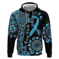 Prostate Cancer Awareness Personalised Hoodie Aboriginal Ribbon Dot Painting