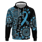 Prostate Cancer Awareness Personalised Hoodie Aboriginal Ribbon Dot Painting
