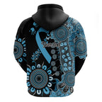 Prostate Cancer Awareness Personalised Hoodie Aboriginal Ribbon Dot Painting