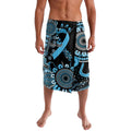 Prostate Cancer Awareness Personalised Lavalava Aboriginal Ribbon Dot Painting