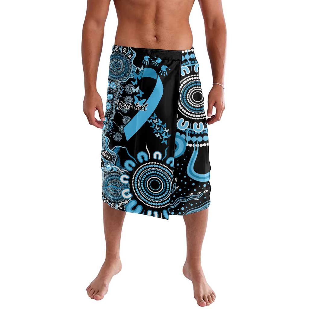 Prostate Cancer Awareness Personalised Lavalava Aboriginal Ribbon Dot Painting