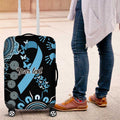 Prostate Cancer Awareness Personalised Luggage Cover Aboriginal Ribbon Dot Painting