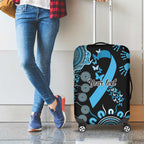 Prostate Cancer Awareness Personalised Luggage Cover Aboriginal Ribbon Dot Painting