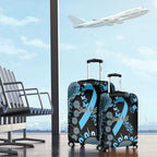 Prostate Cancer Awareness Personalised Luggage Cover Aboriginal Ribbon Dot Painting