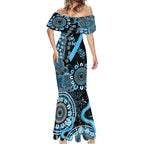 Prostate Cancer Awareness Personalised Mermaid Dress Aboriginal Ribbon Dot Painting
