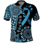 Prostate Cancer Awareness Personalised Polo Shirt Aboriginal Ribbon Dot Painting